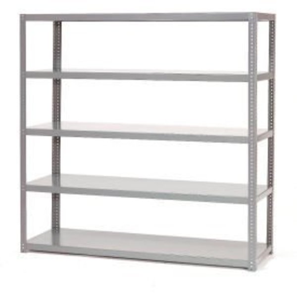 Global Equipment Extra Heavy Duty Shelving, 72"W x 24"D x 72"H, 5 Shelves, Gray DRS7224-72